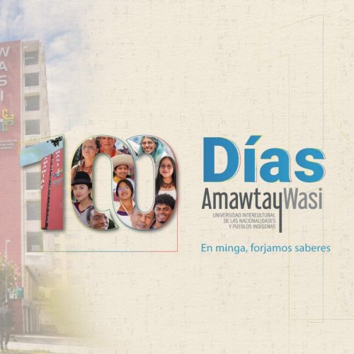 Las autoridades de la Universidad Amawtay Wasi, en sus primeros 100 días de gestión, realizaron un evento para presentar los avances institucionales.