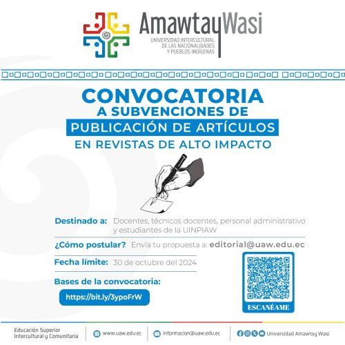 Convocatoria Editorial UAW